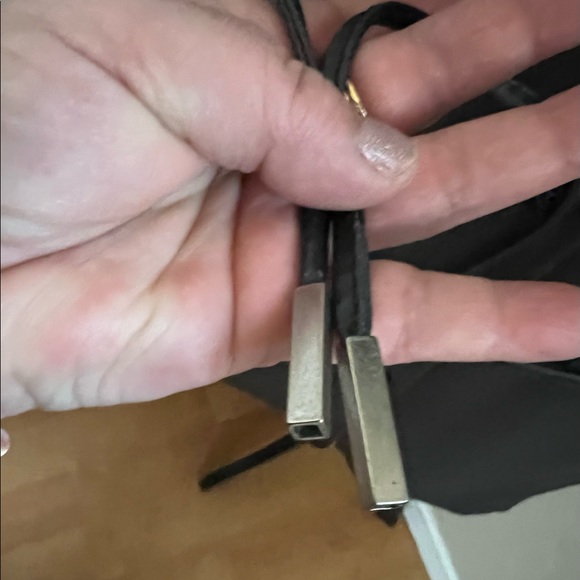 George jacket with belt has some stretch . Charcoal or dark gray colored - Picture 10 of 10